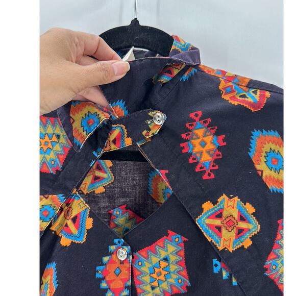 Vintage Rough Rider western native 80s button down size 13/14 rodeo cowgirl - Picture 8 of 8